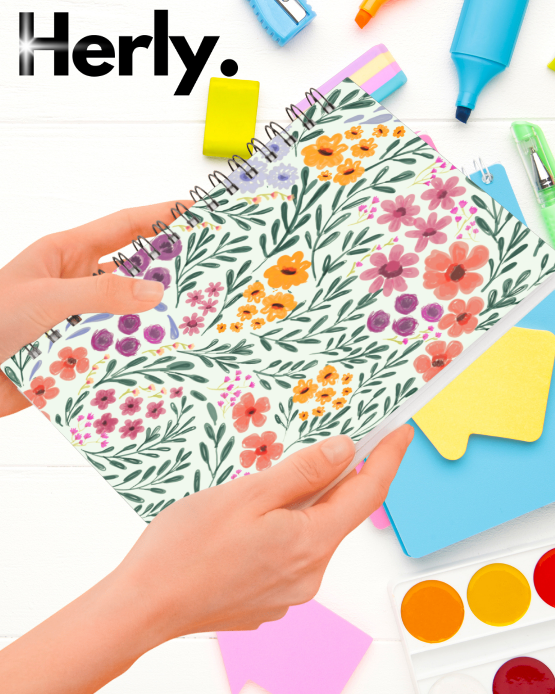 Soft Cover Spiral Notebook - Wildflower Waltz