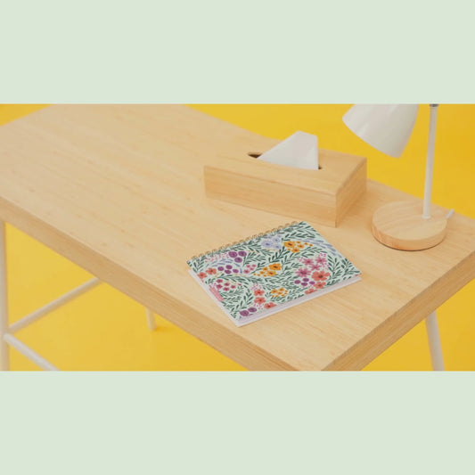 Soft Cover Spiral Notebook - Wildflower Waltz