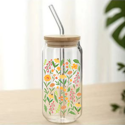 Herly Bamboo Glass Cup – Golden Hour