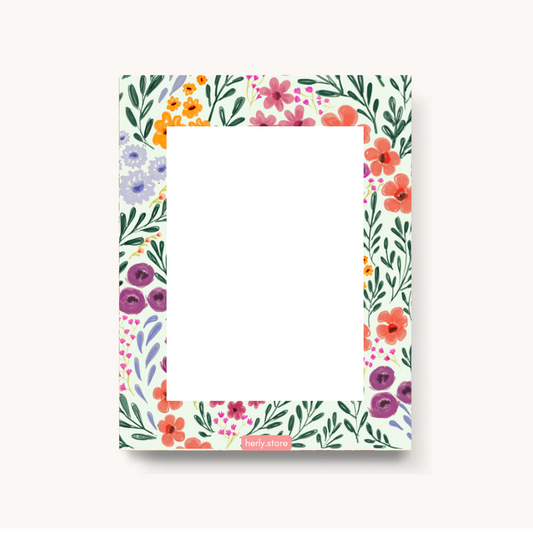Blank notepad - Wildflower Waltz