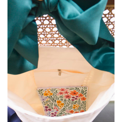 Herly Bow Tote Bag - Wildflower Waltz